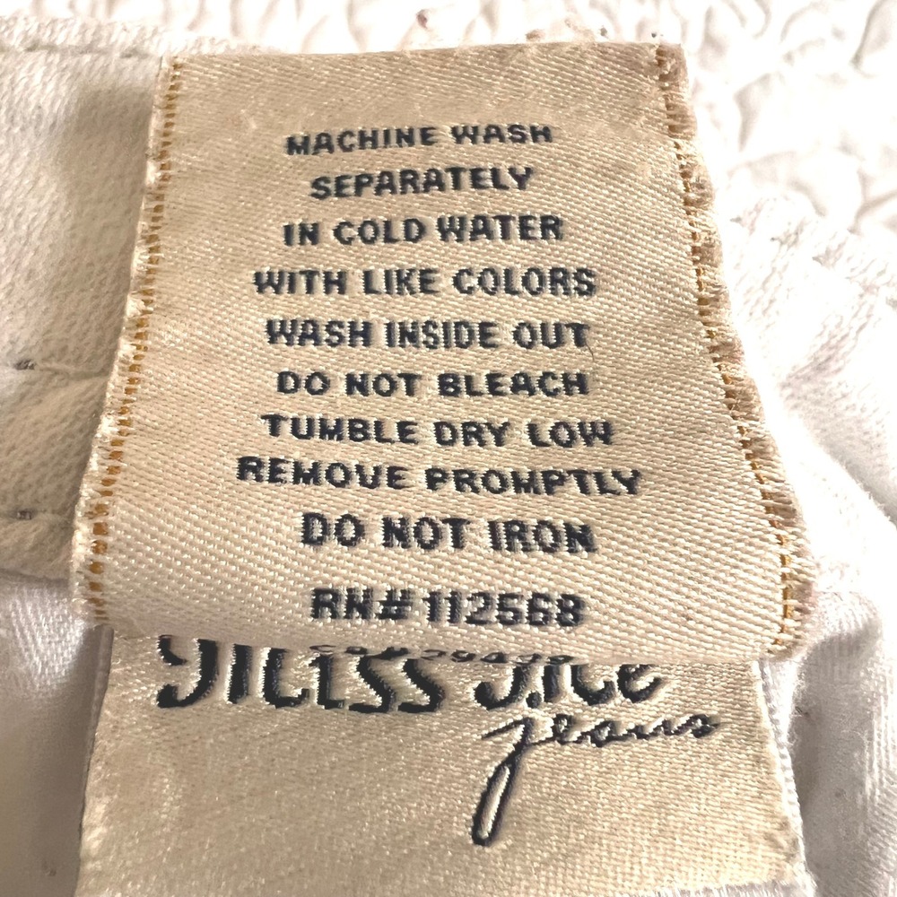 Miss Me Signature White Denim Shorts Embellished Sequin Flap Pocket Size 27 - Picture 9 of 11